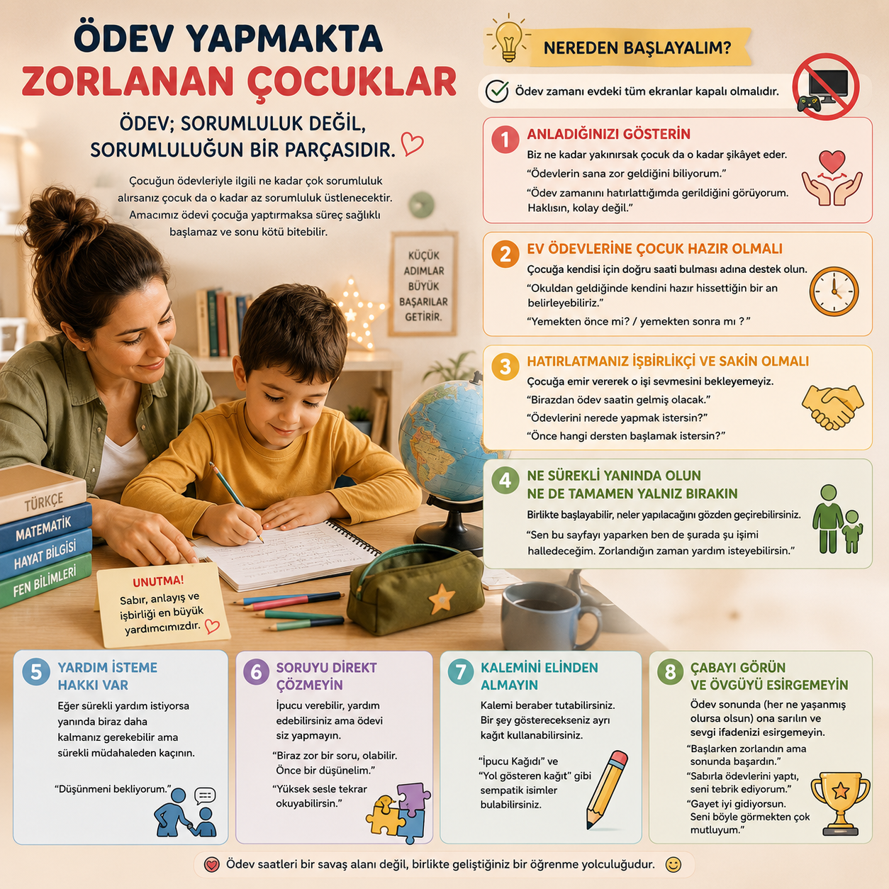 Ödev Yapmakta Zorlanan Çocuklar