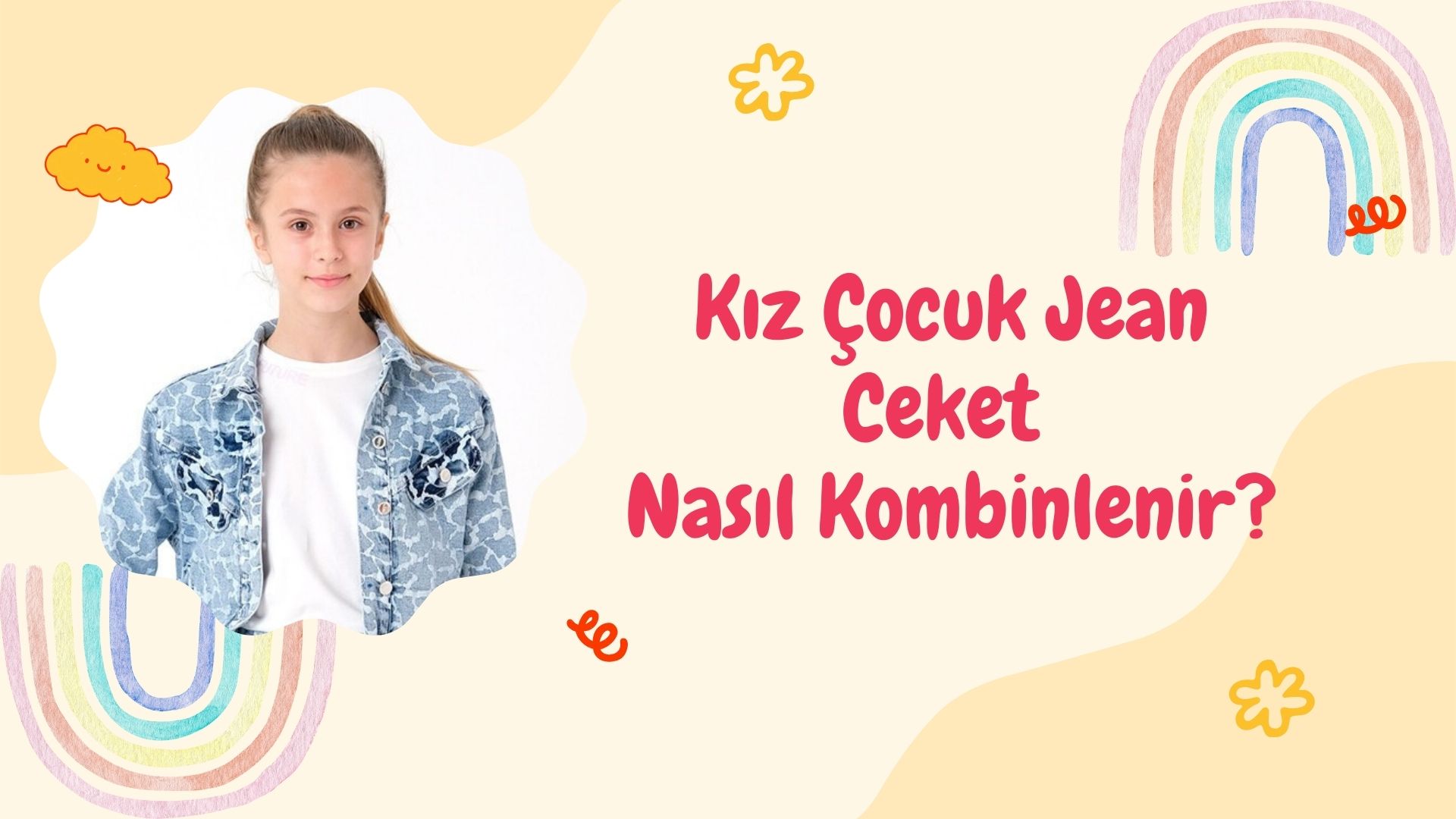 kız çocuk jean ceket