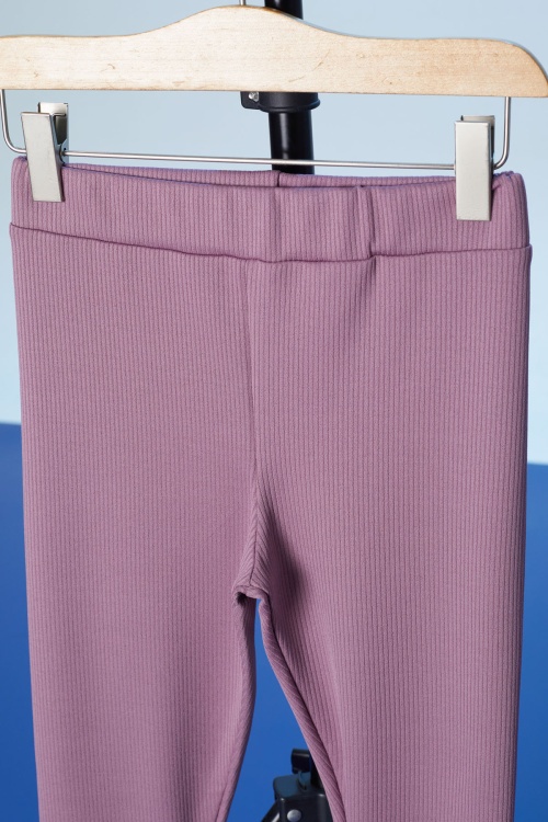 Gül Kurusu Fitilli Lastikli Bel Kız Çocuk Düz Tayt 18291