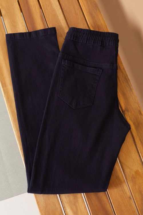 Lacivert Beli Lastikli Basic Çocuk Okul Pantolon 19169