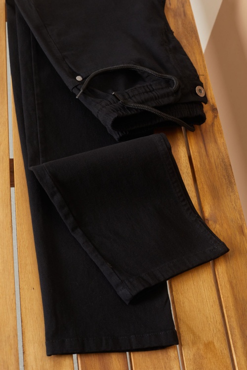 Siyah Beli Lastikli Basic Çocuk Okul Pantolon 19167