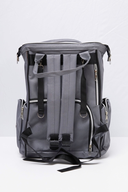 Gri Kapitoneli Çok Fonksiyonlu Anne Bebek Bakım Çantası 19714