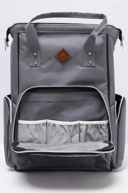 Gri Kapitoneli Çok Fonksiyonlu Anne Bebek Bakım Çantası 19714