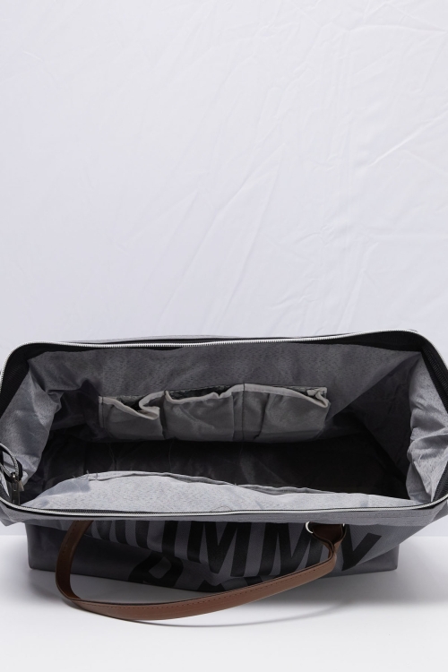 Gri Mommy Bag Yazılı Anne Çantası 19718
