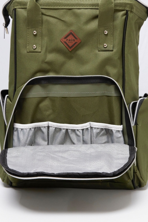 Haki Kapitoneli Çok Fonksiyonlu Anne Bebek Bakım Çantası 19715