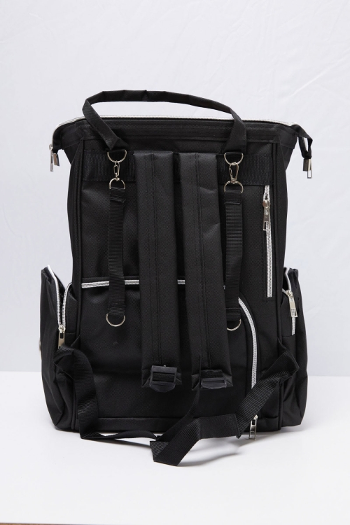 Siyah Kapitoneli Çok Fonksiyonlu Anne Bebek Bakım Çantası 19713