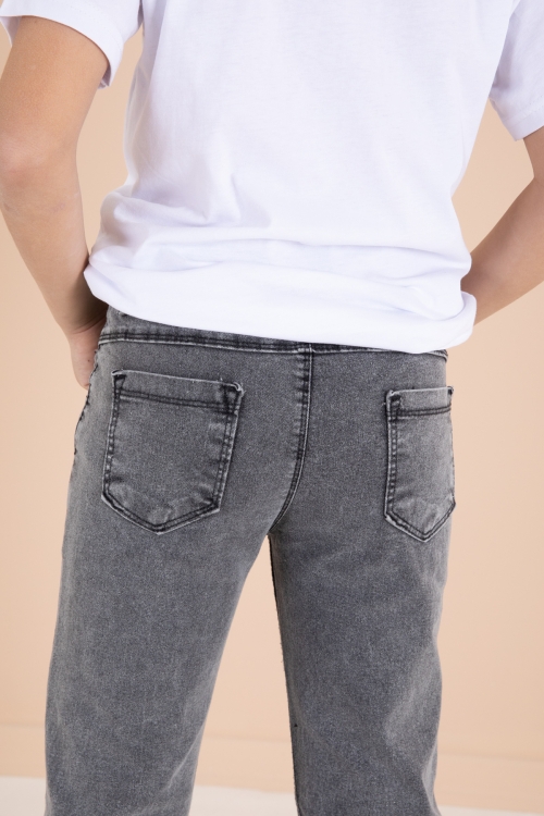 İndigo Düğmeli Gömlekli Jean Pantolonlu Erkek Çocuk 3lü Takım 19971