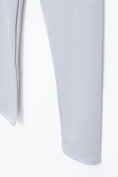 Gri Fitilli Yazı Nakışlı Kız Çocuk Basic Tayt 18876