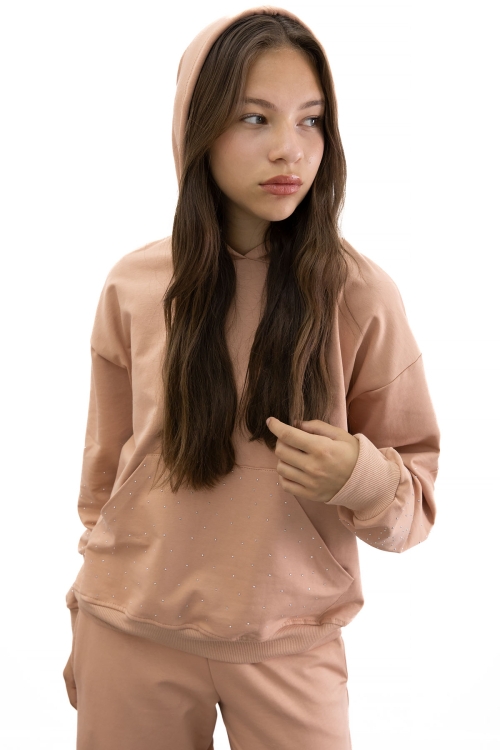 Somon Kız Çocuk Taş Detaylı 2li Takım 21184