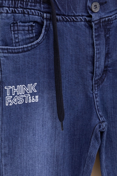 Yeşil Yaprak Desenli Keten Gömlekli Erkek Çocuk Takım 19116