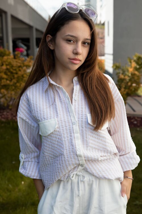 Bej Kız Çocuk Kargo Cepli 2li Takım 20504