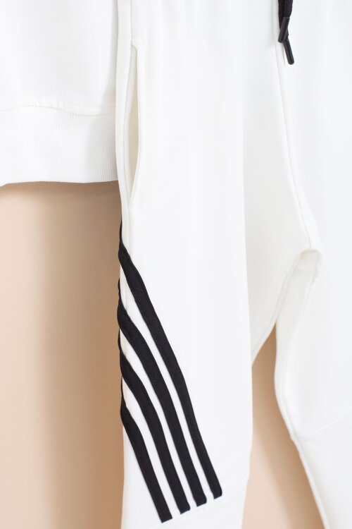 Beyaz Erkek Çocuk Keep Going Yazılı Şeritli Erkek Çocuk Kapüşonlu Eşofman Takımı 23417