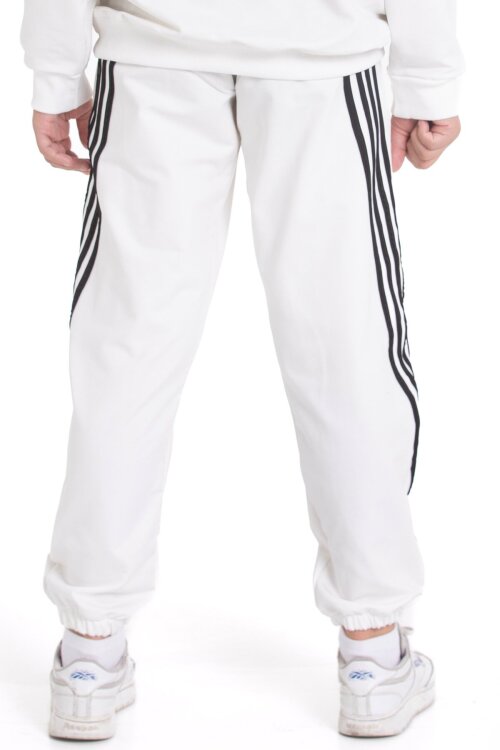 Beyaz Erkek Çocuk Şerit Detaylı Eşofman Altı 21501