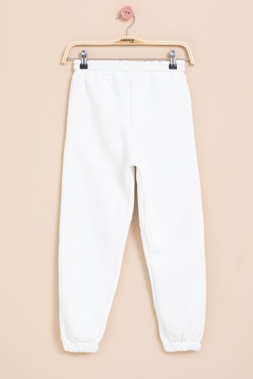 Beyaz Şerit Detaylı Yazı Baskılı Beli Lastikli Erkek Çocuk Eşofman Altı 21454