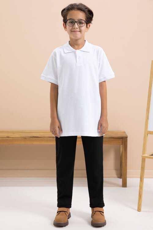 Erkek Çocuk Polo Yaka Kısa Kollu 2li Okul Tişörtü 21412