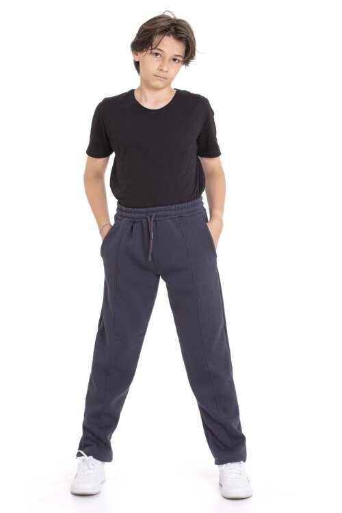 Füme Erkek Çocuk Çima Detaylı Şardonlu Eşofman Altı 21474