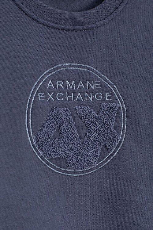 Füme Yazı Nakışlı Bisiklet Yaka Erkek Çocuk Şardonlu Sweatshirt 23249