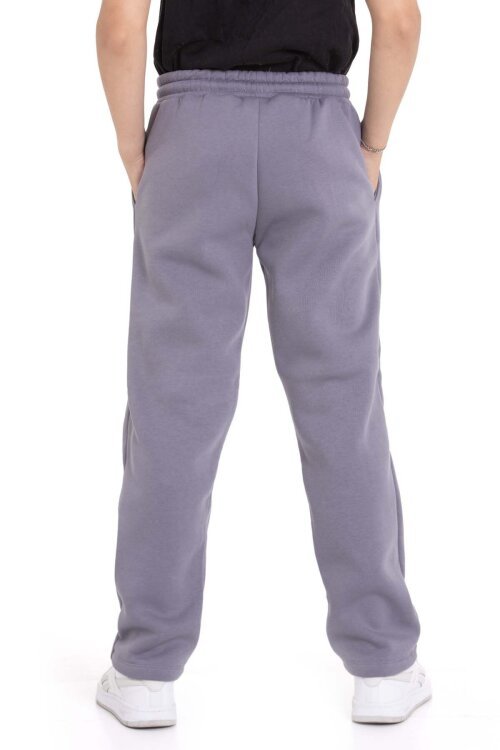 Gri Erkek Çocuk Çima Detaylı Şardonlu Eşofman Altı 21471