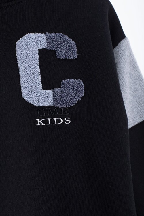 Gri Kadife Pantolonlu Fermuarlı Yaka Şardonlu Erkek Çocuk Takım 23243