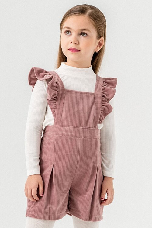 Gül Kurusu Kız Çocuk Kadife Fitilli Salopet 22690