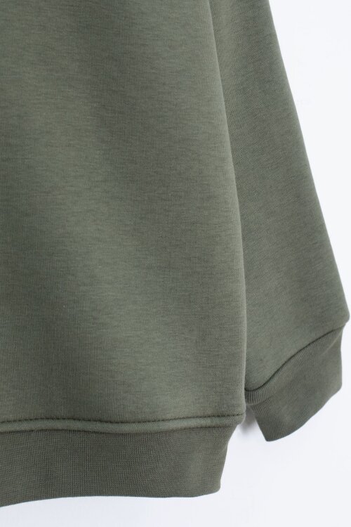 Haki Yazı Nakışlı Bisiklet Yaka Erkek Çocuk Şardonlu Sweatshirt 23248