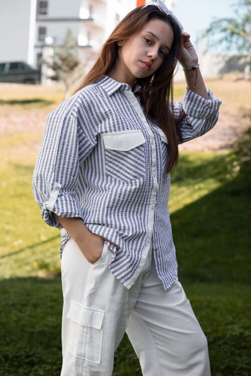 İndigo Kız Çocuk Kargo Cepli 2li Takım 20505