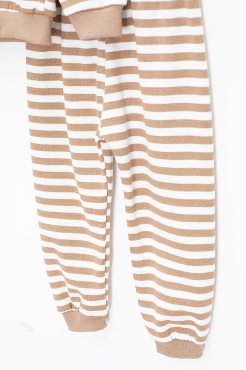 Kahverengi Erkek Çocuk Şardonlu Ayıcık Nakışlı 2li Takım 22702