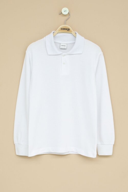 Kız Çocuk Polo Yaka Uzun Kollu 2li Okul Tişörtü 22715