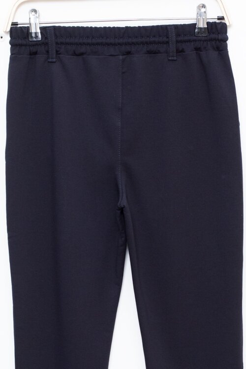 Lacivert Duble Paça Beli Bağcıklı Erkek Çocuk Kumaş Pantolon  22678