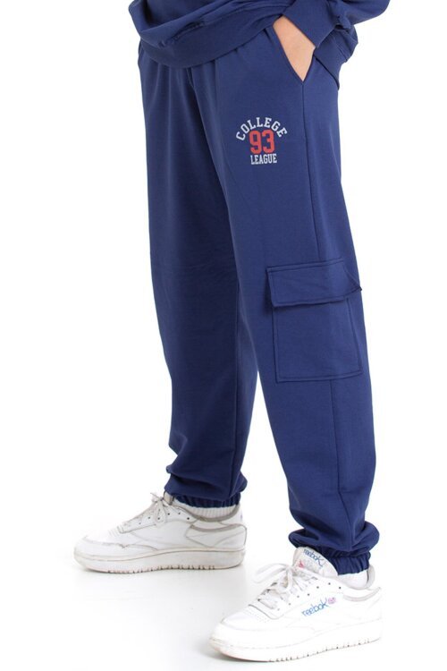 Lacivert Erkek Çocuk Kargo Cepli Eşofman Altı 21493