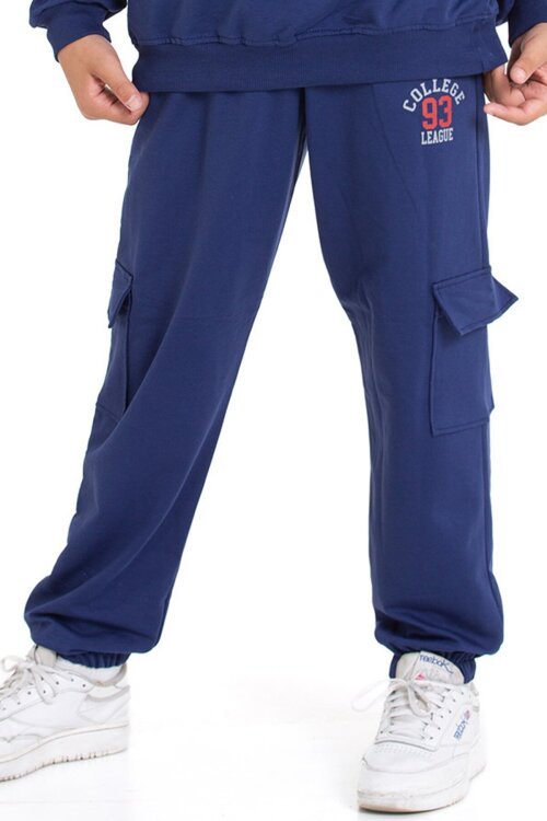 Lacivert Erkek Çocuk Kargo Cepli Eşofman Altı 21493