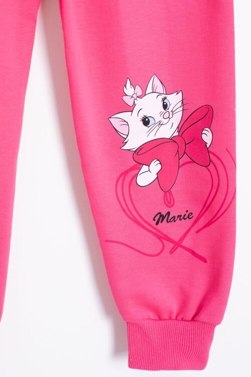 Pembe Sevimli Kedi Baskılı Kız Çocuk Eşofman Takımı 22759