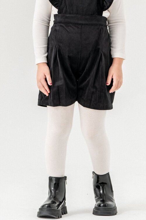 Siyah Kız Çocuk Kadife Fitilli Salopet 22687