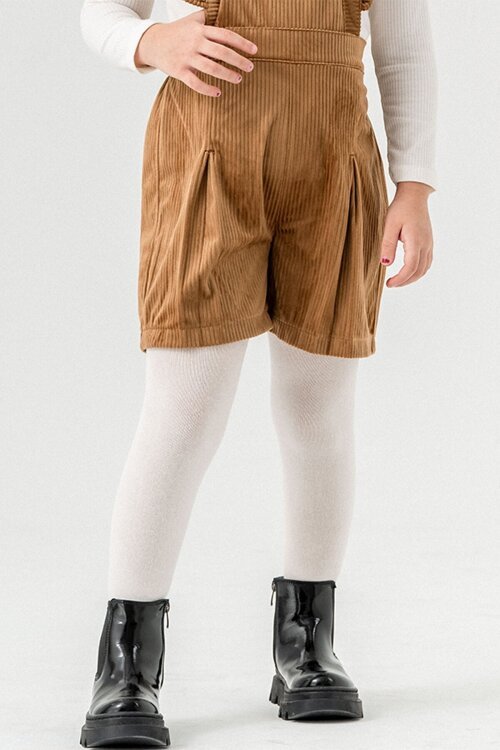 Taba Kız Çocuk Kadife Fitilli Salopet 22691