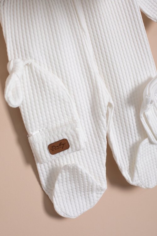 Ekru Petekli 10lu Bebek Hastane Çıkışı Seti Unisex 23329