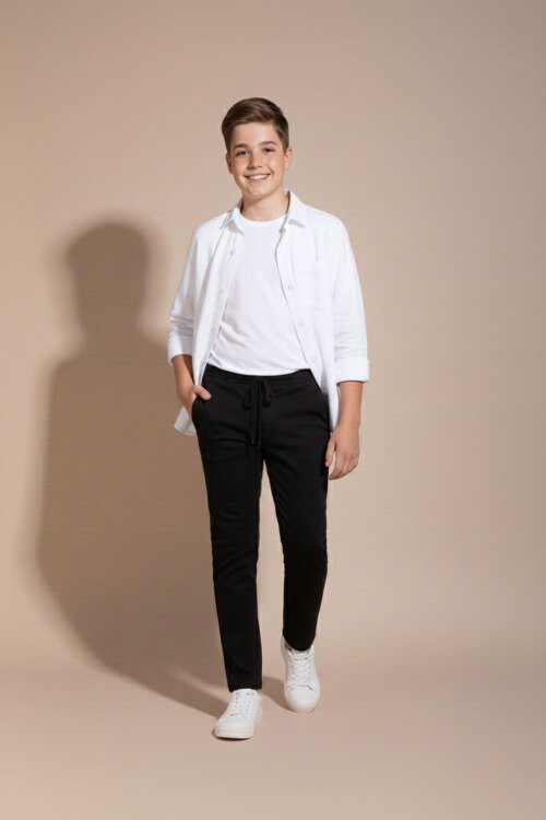 Ekru Erkek Çocuk Gömlek Pantolonlu 2li Takım 20433