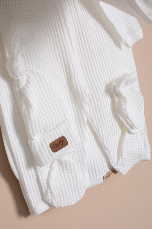 Ekru Petekli  7li Bebek Hastane Çıkışı Seti Unisex 23334