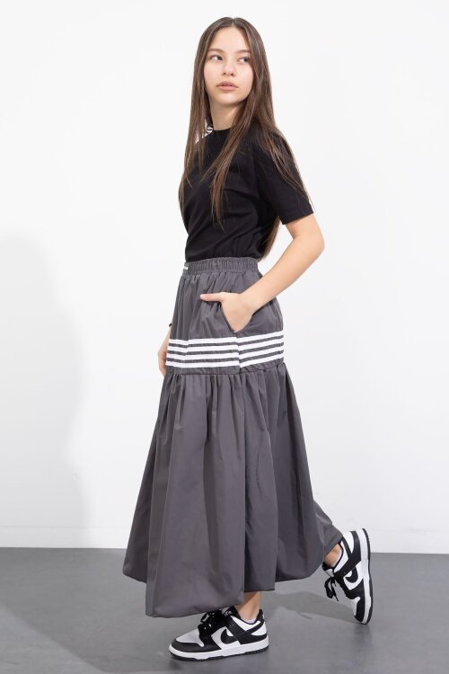 Füme Şerit Desenli Kız Çocuk Balon Etek  23559