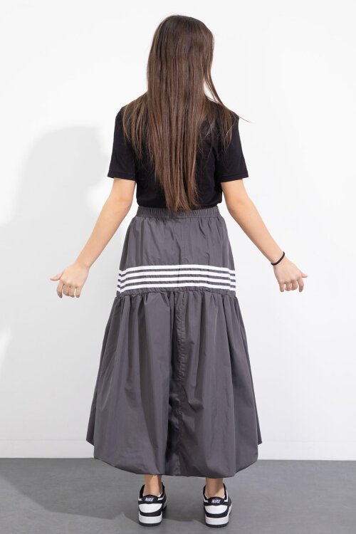 Füme Şerit Desenli Kız Çocuk Balon Etek  23559