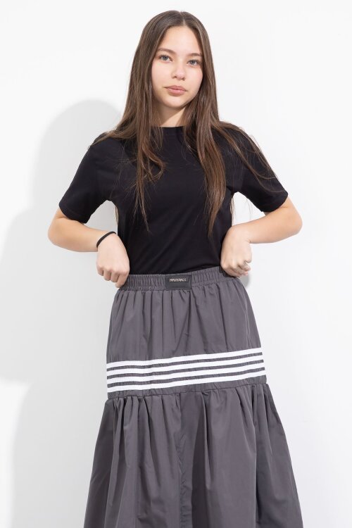 Füme Şerit Desenli Kız Çocuk Balon Etek  23559