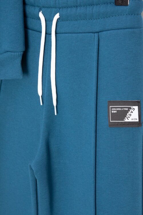 İndigo Erkek Çocuk Arma Detaylı Şardonlu Eşofman Takımı 23344