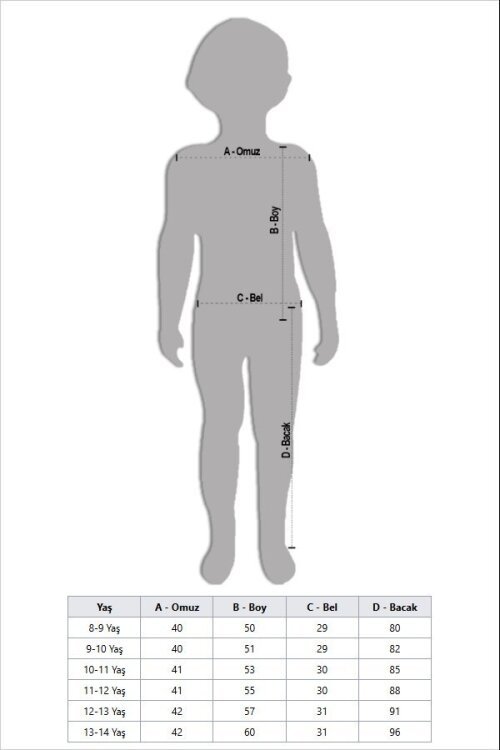 İndigo Yazı Detaylı Gömlekli Kız Çocuk Pantolonlu Gabardin Takım 23567