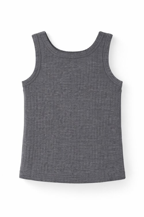 Kız Çocuk Antrasit Düğmeli 2-12 Yaş Askılı Crop Body 4803-1