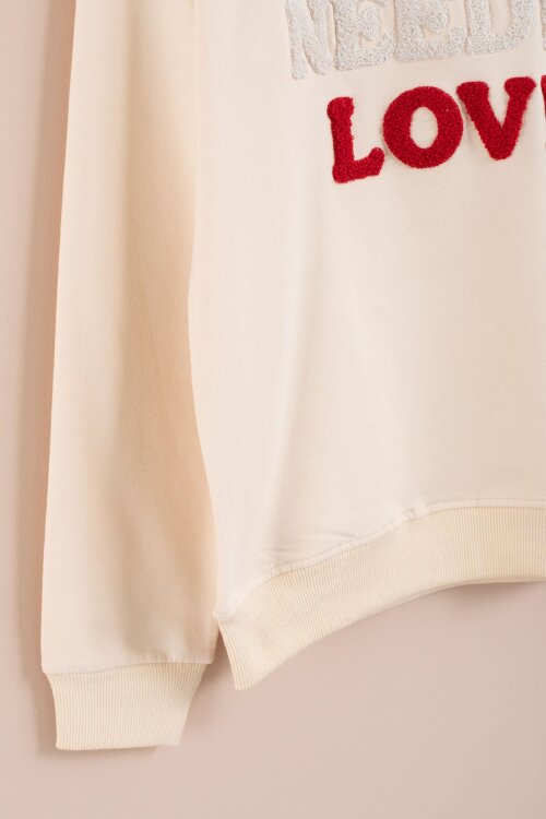 Krem Love Nakışlı Kız Çocuk Eşofman Takımı 23393