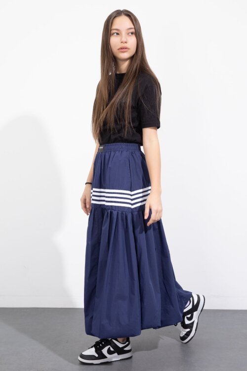 Lacivert Şerit Desenli Kız Çocuk Balon Etek  23557