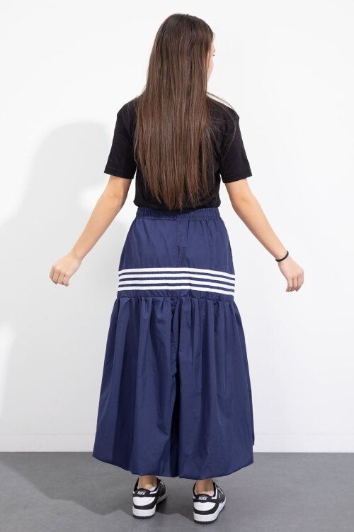 Lacivert Şerit Desenli Kız Çocuk Balon Etek  23557