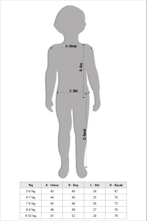 Mavi Kalp Detaylı Kız Çocuk 2li Takım 23417