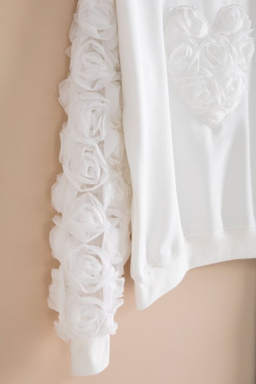 Mavi Kalp Detaylı Kız Çocuk 2li Takım 23417