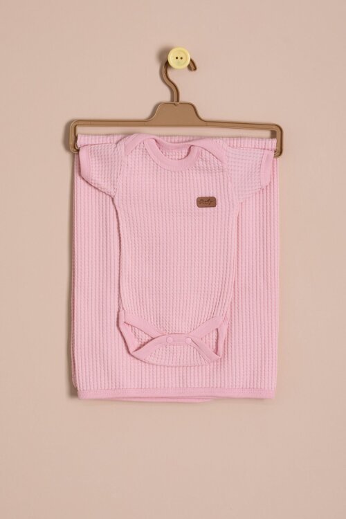 Pembe Kız Bebek Petekli 7li Hastane Çıkışı Seti 23333