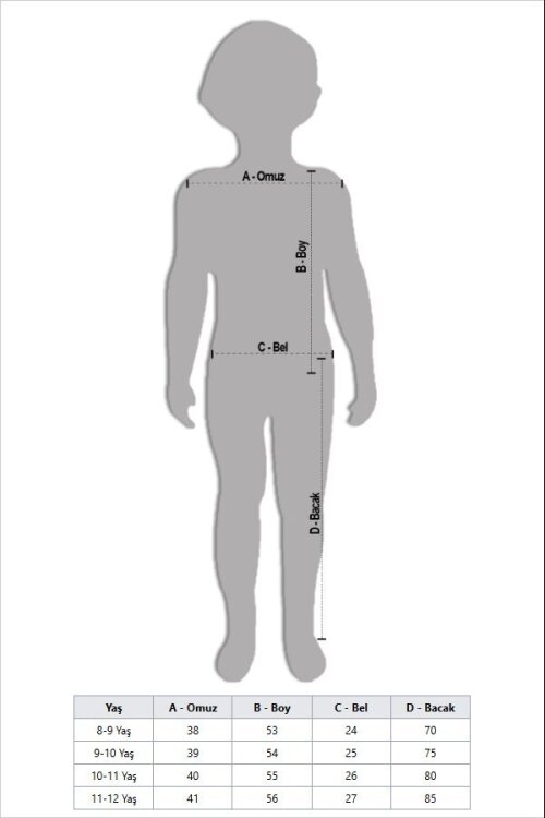 Siyah Gül Detaylı Geniş Paça Pantolonlu Kız Çocuk Badili 2li Takım 23729